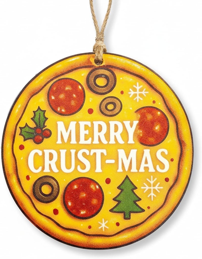 NELXI Pizza Ornaments for Christmas Tree, Funny Food Christmas Ornament, Unique Pizza Gifts for Food Lovers, Delicious Pizza Slice Holiday Decoration, Cute Hanging Ornament for Christmas 2025 - Image 1